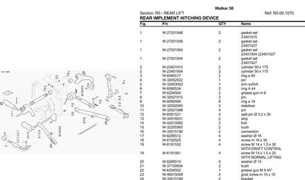 Same Walker 50 Tractor - Parts Catalog