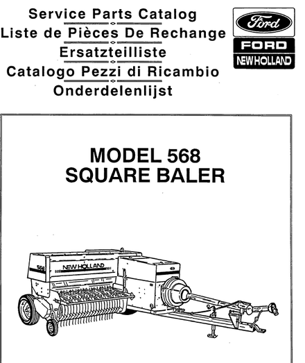 New Holland 568 Baler - Parts Catalog