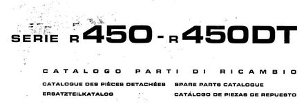 Fiat R450 R450DT Tractors - Parts Catalog