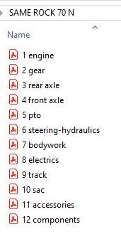 Same Rock 70 N Tractor - Parts Catalog