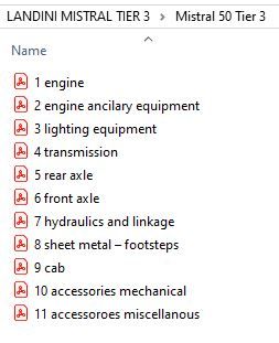 Landini Mistral 50 tier 3 (2009- ) - RS12  Parts Catalog