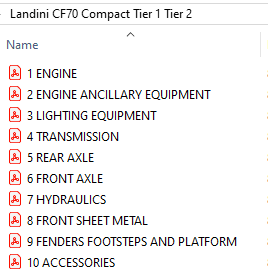 Landini Trekker CF70 Compact Tier1 / Tier 2 (2001-2009)