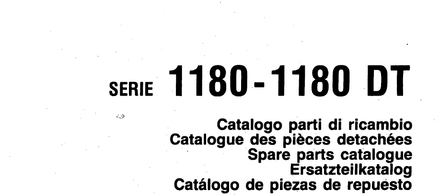 Fiat 1180 1180DT Tractors - Parts Catalog