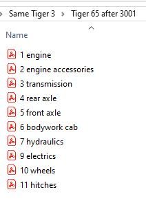 Same Tiger 3   65 after 30001 - Parts Catalog