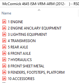 McCormick 4645 ISM-VRM-ARM (2012-    ) - RS02 Parts Catalog