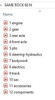 Same Rock 60 N Tractor - Parts Catalog