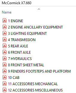 McCormick X7.660 -  Parts Catalog