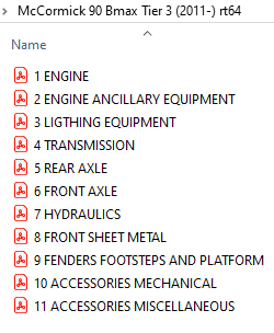 McCormick 90 Bmax Tier 3 (2011-) rt64  Parts Catalog