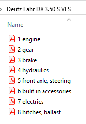 Deutz Fahr  DX 3.50 S   VFS - Parts Catalogs