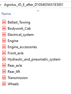 Deutz Fahr Agrolux 45 Eafter D10S403WX1E5001 - Parts Catalog