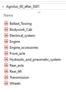 Deutz  Fahr Agrolux 90 after 5001 - Parts Catalog