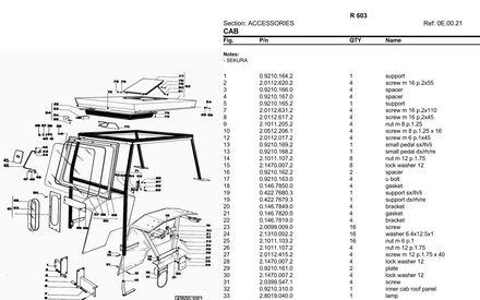 Lamborghini R 603 - Parts Catalog