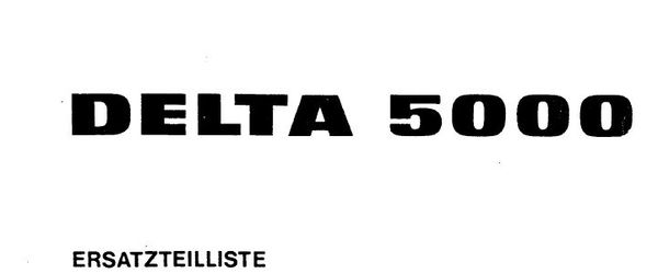 Welger Square Baler Delta 5000 Parts Catalog in German