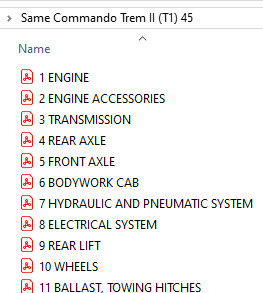 Same Commando Trem II (T1) 45 - Parts Catalog