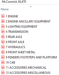 McCormick X6.470 -  Parts Catalog