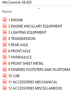 McCormick X6.420 -  Parts Catalog