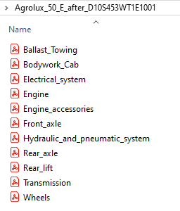 Deutz Fahr Agrolux 50 E after D10S453WT1E1001 - Parts Catalog