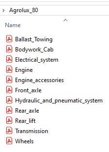 Deutz  Fahr Agrolux 80 - Parts Catalog