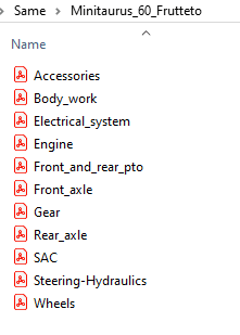 Same Minitaurus 60 Frutteto - Parts Catalog