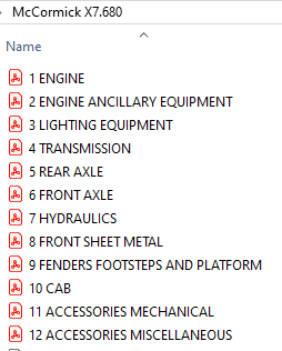 McCormick X7.680 -  Parts Catalog