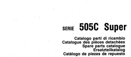 Fiat 505 C SuperTractor - Parts Catalog
