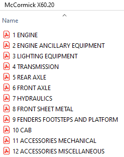 McCormick X60.20 -  Parts Catalog