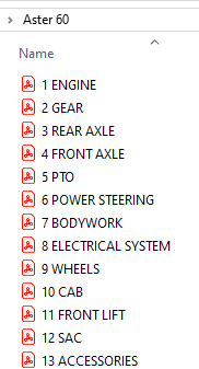 Same Aster 60 - Parts Catalog