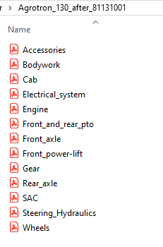 Deutz Fahr Agrotron 130 after 81131001 - Parts Catalog