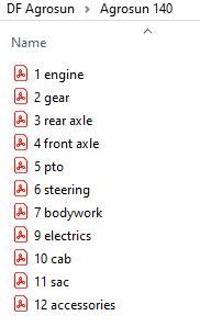 Deutz Fahr Agrosun 140 - Parts Catalog
