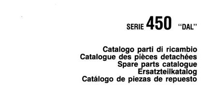 Fiat 450 DAL Tractor - Parts Catalog