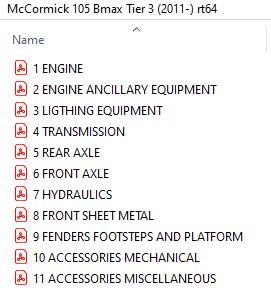 McCormick 105 Bmax Tier 3 (2011-) rt64  Parts Catalog