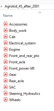 Deutz Fahr  Agrokid 45 after 2001 - Parts Catalog