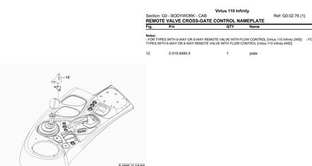 Same Virtus 110 Infinity - Parts Catalog