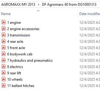 Deutz Fahr Agromaxx 60 from DG10001J13 - Parts Catalog