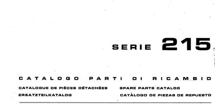 Fiat 215 Tractor - Parts Catalog