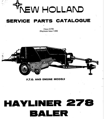 New Holland Hayliner 278 Baler - Parts Catalog