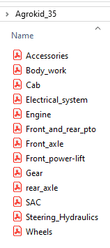 Deutz Fahr  Agrokid 35 - Parts Catalog