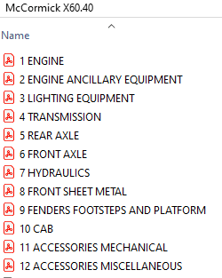 McCormick X60.40 -  Parts Catalog