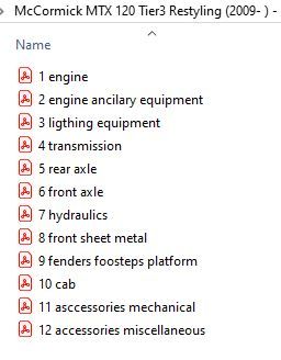 McCormick MTX 120 Tier3 Restyling (2009- ) - RPD1 Parts Catalog