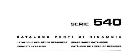 Fiat 540 540DT Tractor - Parts Catalog