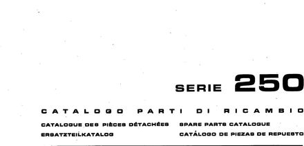 Fiat 250 Tractor - Parts Catalog