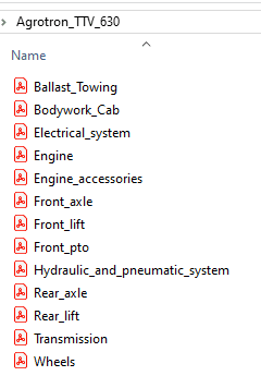 Deutz Fahr Agrotron TTV 630 - Parts Catalog