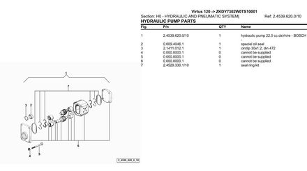 Same Virtus 120 ZKDY7302W0TS10001 - Parts Catalog