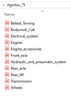 Deutz  Fahr Agrolux 75 - Parts Catalog