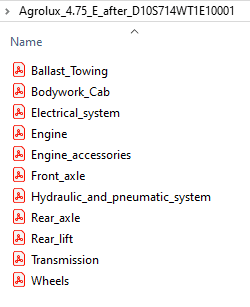 Deutz  Fahr Agrolux 4.75 E after D10S714WT1E10001 - Parts Catalog