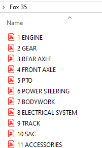 Same Fox 35 - Parts Catalog