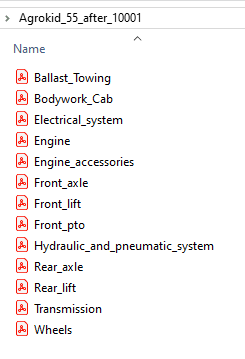 Deutz Fahr  Agrokid 50 after 10001 - Parts Catalog