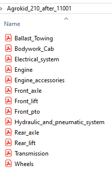 Deutz Fahr  Agrokid 210 after 11001 - Parts Catalog