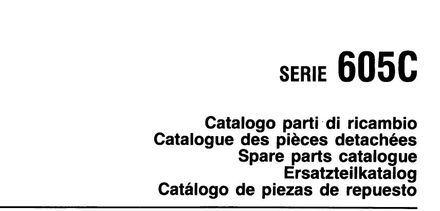 Fiat 605 C Tractor - Parts Catalog