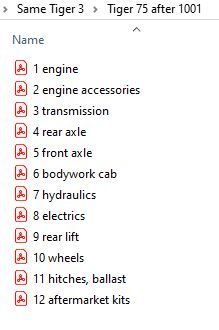 Same Tiger 3   75 after 1001 - Parts Catalog